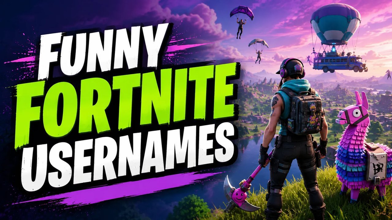 Gaming PC setup ready for a Fortnite match with a funny username on screen