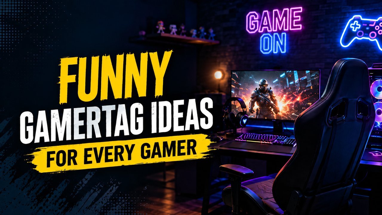 Friends laughing together while gaming and picking funny gamertags